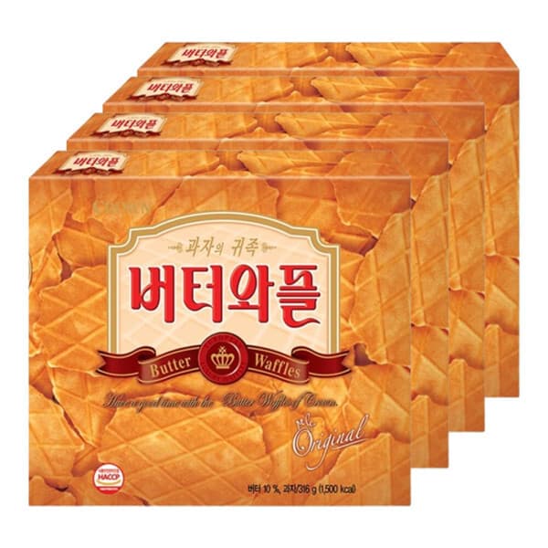 크라운제과-스타배송 버터와플 316g 4팩 - 최저가 18,260원