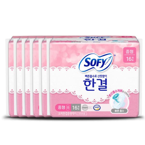 LG생활건강유니참 쏘피 바디피트 한결 중형 16P x 6개