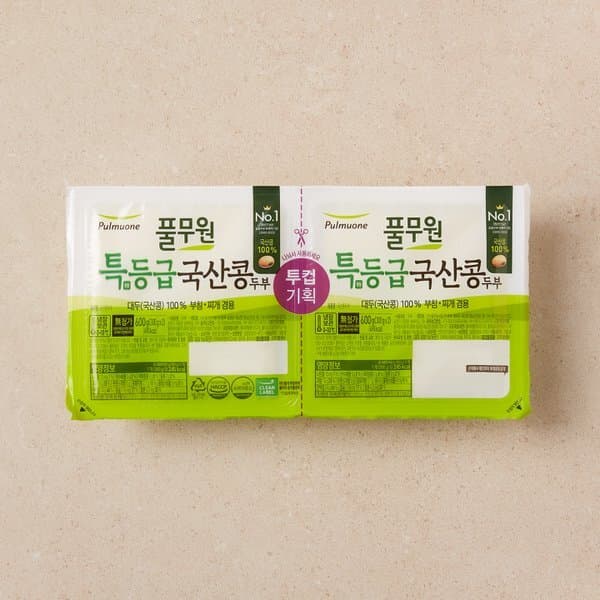 이마트몰쓱배송 특등급 국산콩 투컵두부 600g
