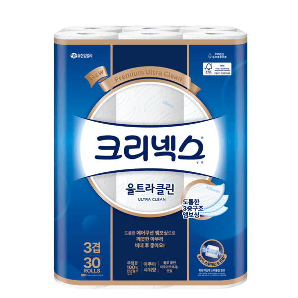 이마트몰쓱배송 크리넥스 3겹 울트라클린 30m x 30롤