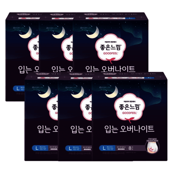참딜 좋은느낌 입는 오버나이트 L 대형 8매입 x 6팩 - 최저가 46,960원