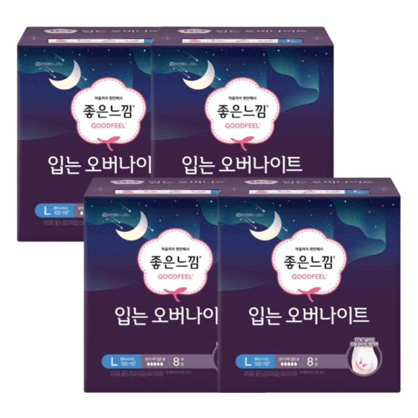 참딜 좋은느낌 입는 오버나이트 L 대형 8매입 x 4팩