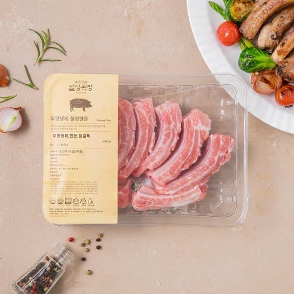 이마트몰쓱배송 설성목장 무항생제 한돈 등갈비 400g