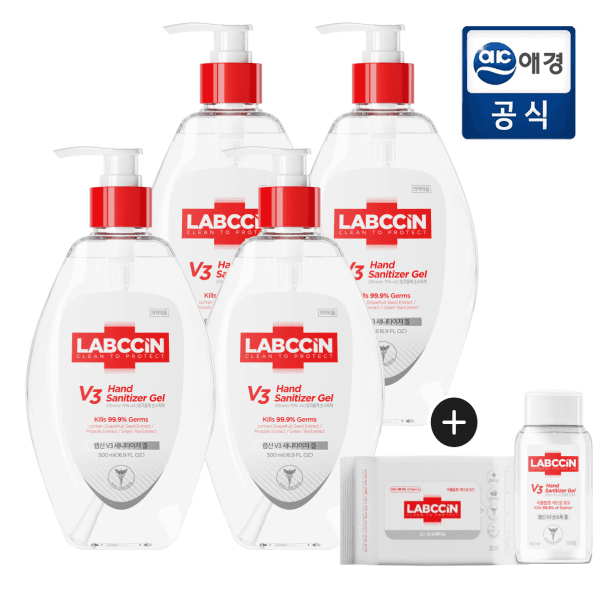 애경본사직영몰 랩신 새니타이저겔 500ml x 4개