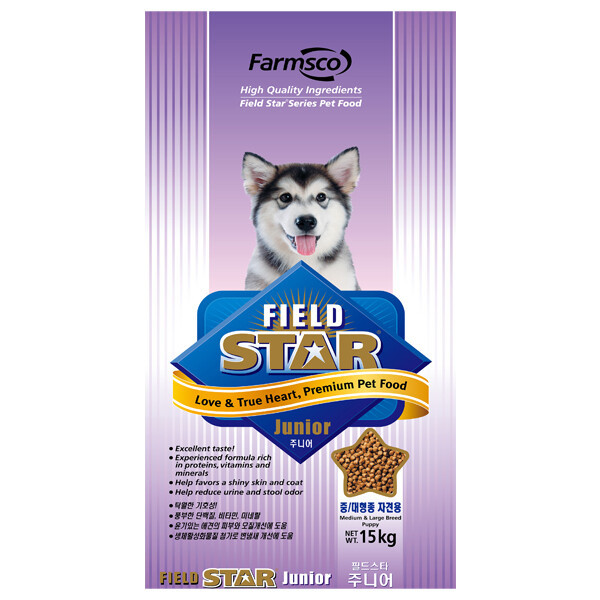 한양사료유통 팜스코 필드스타 주니어 15kg 강아지 대형견 사료