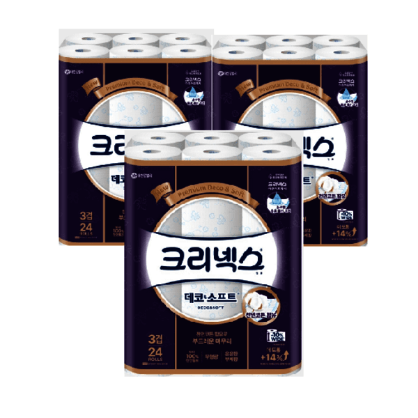 신세계백화점 크리넥스 데코소프트 35m x 24롤 108mm 3팩 - 최저가 58,750원