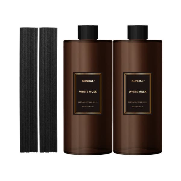 쿤달스타배송 쿤달 퍼퓸 디퓨저 리필 500ml 2구 세트 화이트머스크 - 최저가 19,900원
