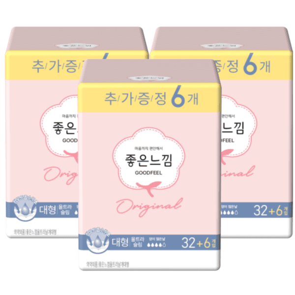 태라상사 좋은느낌 생리대 울트라 대형 32+6개입 3개