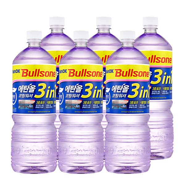 불스원스타배송 레인OK 3in1 에탄올 코팅워셔액 1.8L 6개입 친환경 사계절용