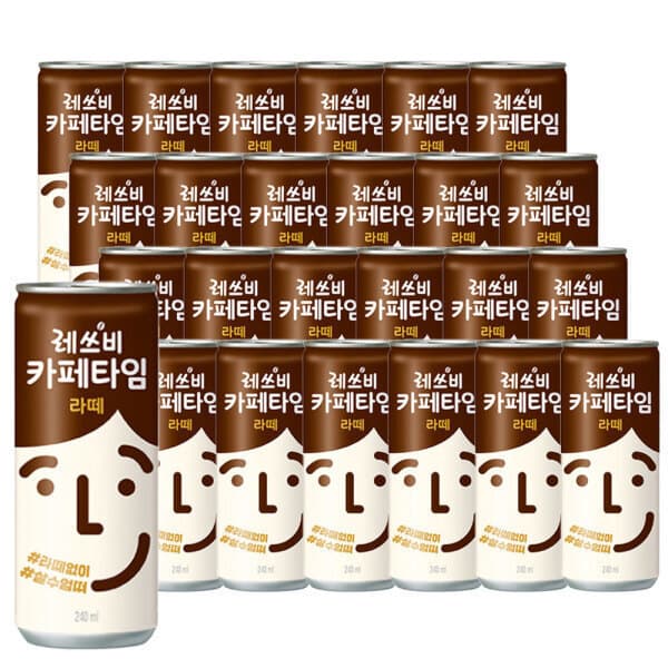 롯데칠성스타배송 레쓰비 카페타임 라떼 240ml 30캔