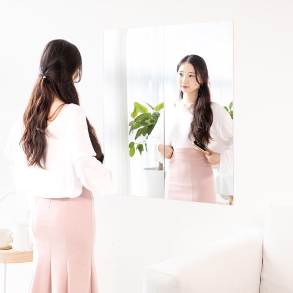 할메이드 붙이는 아크릴 거울 벽걸이 60x60