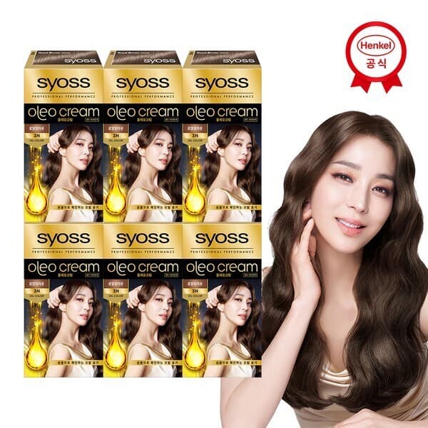 CJ온스타일 새치염색약 올레오 3N 로얄브라운 6개
