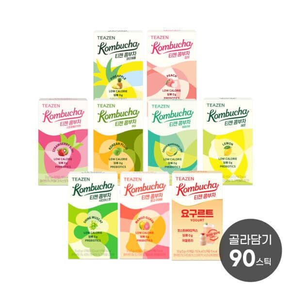 티젠공식몰 티젠 콤부차 10스틱 X9박스 90스틱 저칼로리