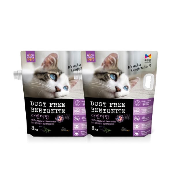행복한반려생활 더스트프리 벤토나이트 모래 오리지날 라벤더향 8kg x 2개 - 최저가 37,000원