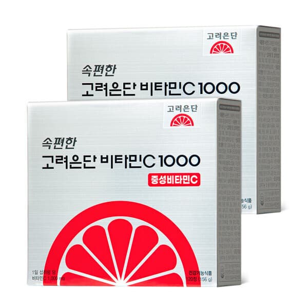 고려은단-헬스케어 속편한 비타민C 1000 중성비타민C 120정 x 2개