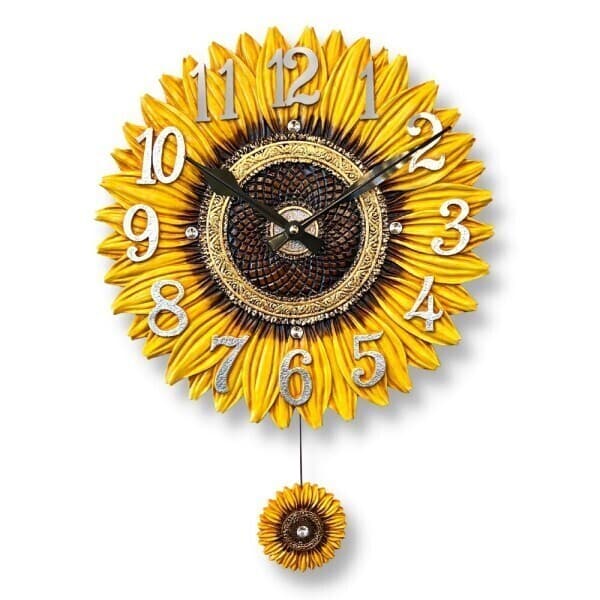 엔틱_타운 엔틱 해바라기시계 대형 무소음 벽시계 - 최저가 53,900원