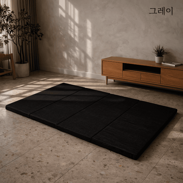 편한자리 엔젤홈스 4단 접이식 토퍼매트리스 5cm 미끄럼방지 - 최저가 50,400원