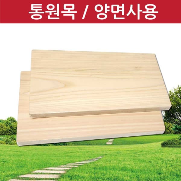 에이치이바이오 통원목 편백나무 도마 XL 44x24cm 향균