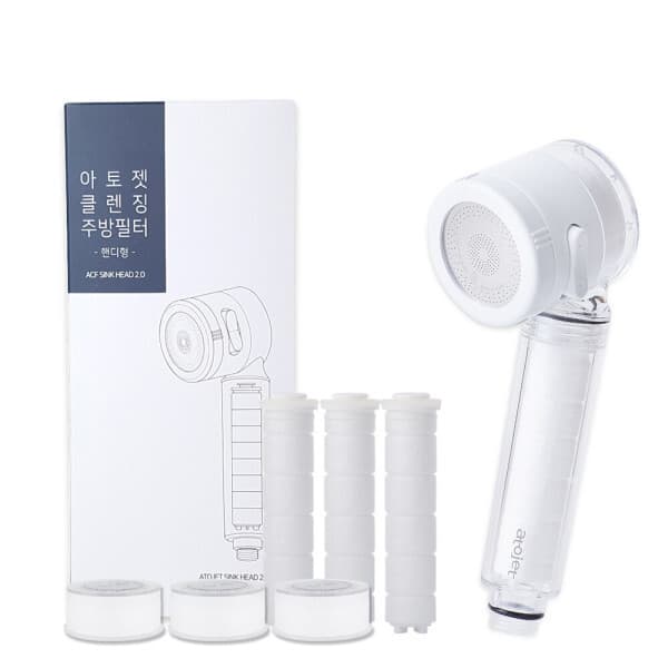 닥터아토젯 주방 3단분사 수전 SET 필터 녹물필터 클렌징 핸디형 본품1+바디필터3+헤드3 - 최저가 33,900원