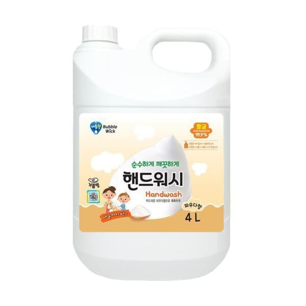 버블유통 핸드워시 대용량 순 4L 손세정제 리필 물비누 손비누 - 최저가 12,900원