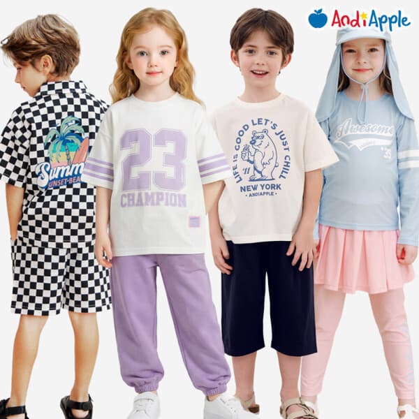 andiapple1 앤디애플 여름 등원복 나들이룩 상하복/원피스/티셔츠/팬츠/레깅스 - 최저가 11,200원