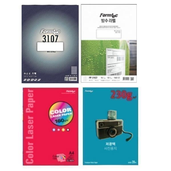 푸른솔문구 폼텍라벨지 LS 100매 투명 CD 방수라벨