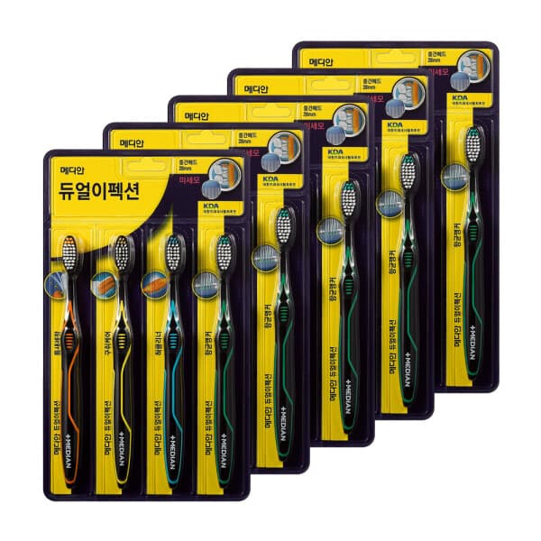 아모레퍼시픽바디헤어 메디안 듀얼이펙션 칫솔 4입 미세모 5세트