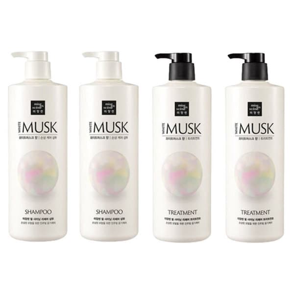 아모레퍼시픽바디헤어 미쟝센 화이트머스크향 샴푸 1000ML 2개 + 트리트먼트 1000ML 2개 - 최저가 38,000원