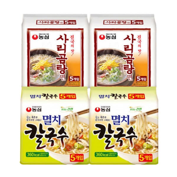 농심-스타배송 사리곰탕면 10개+멸치칼국수 10개