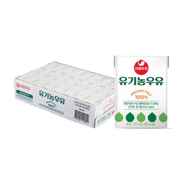서울우유-스타배송 서울우유 유기농우유 멸균 120ml x 32입