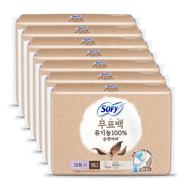LG생활건강유니참 쏘피 유기농순면 무표백 대형 16P X 7개