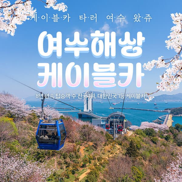 히든티켓 여수해상케이블카 단품/판타지뉴월드 패키지 이용권