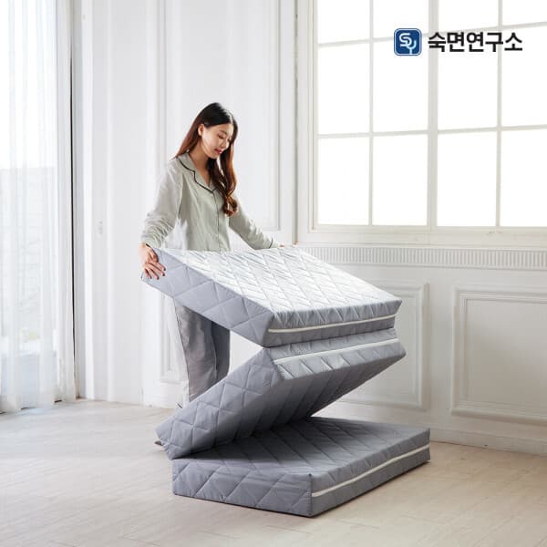 주식회사숙면연구소 3단 접이식 매트리스 6cm 10cm 15cm 라텍스 토퍼