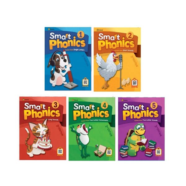 콘텐트리 Smart Phonics 1~5 Student Book + Work book 세트