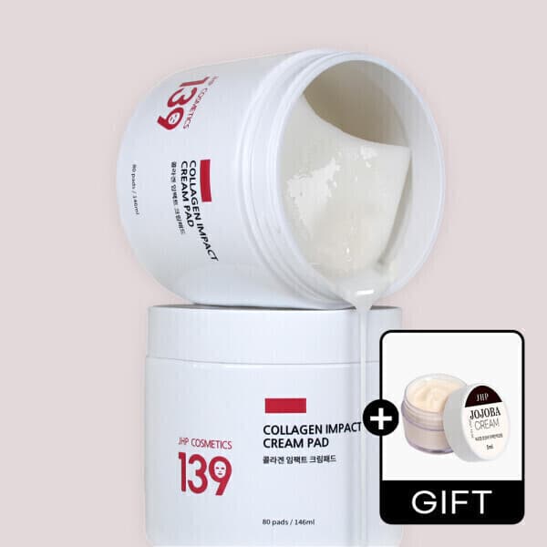 JHPcosmetics JHP 모공 탄력 콜라겐 크림앰플 수분패드 80매+80매