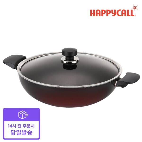 롯데아이몰 해피콜 티타늄 비바 IH 파티웍 32cm+유리뚜껑 - 최저가 37,350원