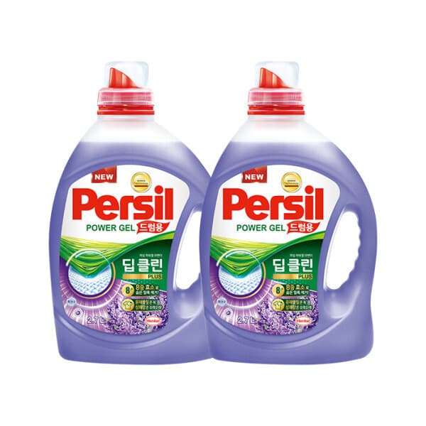 어썸그릿 퍼실 딥클린 라벤더 드럼용 세탁 세제 2.7L x 2개