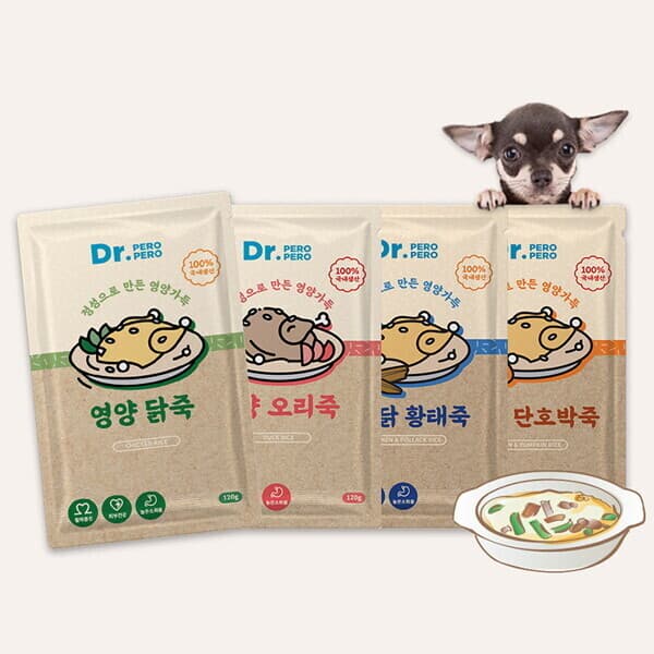 롯데 아이몰 도그씨 닥터페로 영양죽 120g 18개 강아지 고양이 보양식 - 최저가 26,790원