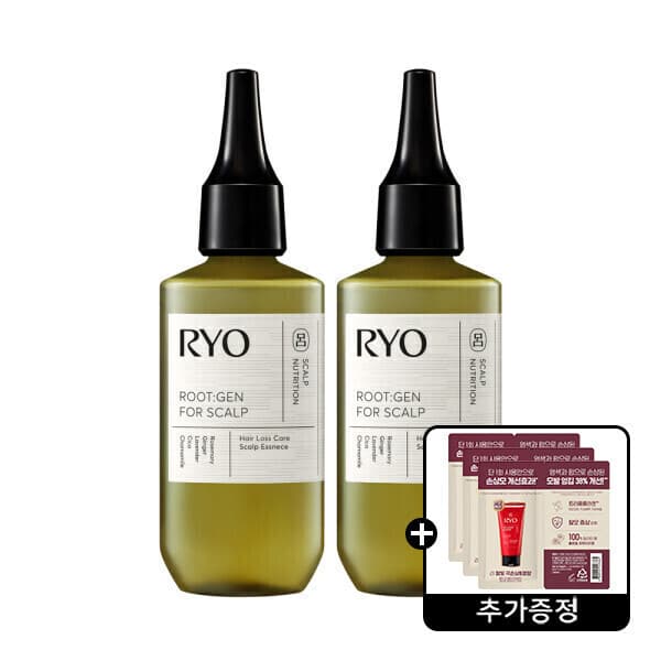 아모레퍼시픽바디헤어 려 루트젠 탈모증상전문케어 두피에센스 80ml 2개 + 려 함빛 트리트먼트 6ml 3개