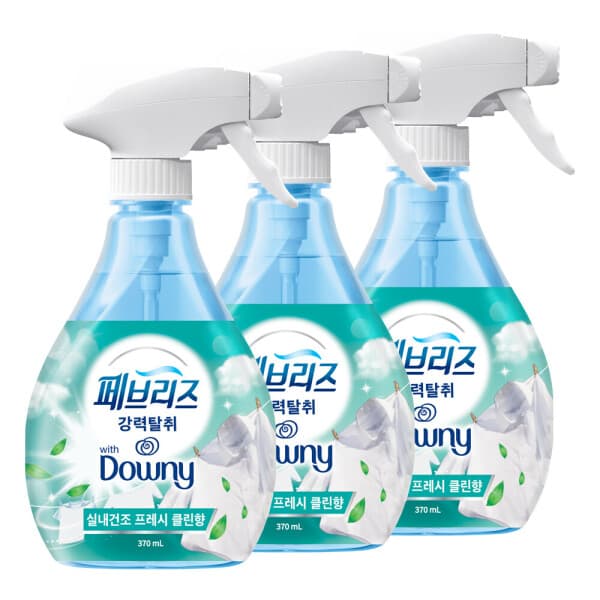 피앤지-스타배송 페브리즈 섬유탈취제 프레시클린향 370ml 3개