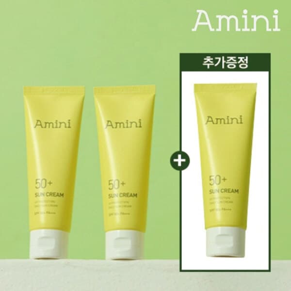 아미니공식몰 2+1 저자극 콜라겐 수분 선크림 50ml SPF50+ 3개