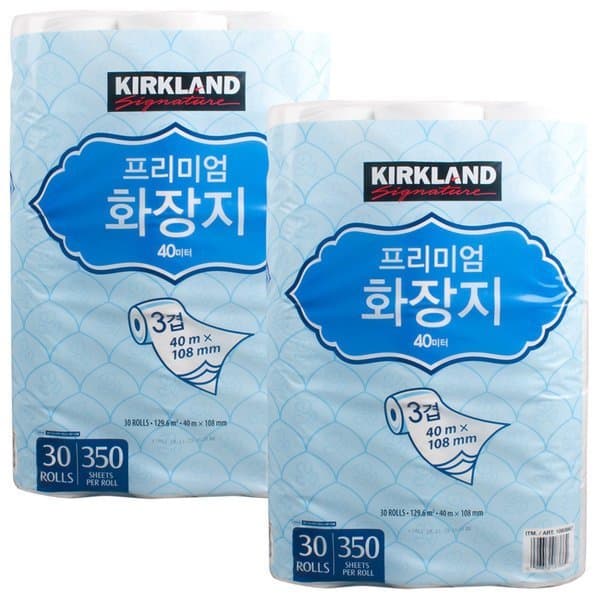 신세계몰 코스트코 커클랜드 프리미�m 화장지 3겹 30롤 2개