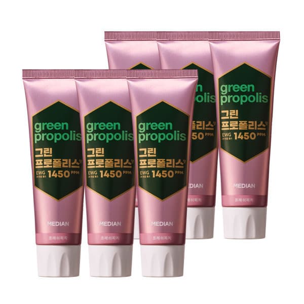 아모레퍼시픽바디헤어 메디안 그린프로폴리스 치약 프레쉬피치 100g 6개 - 최저가 19,830원