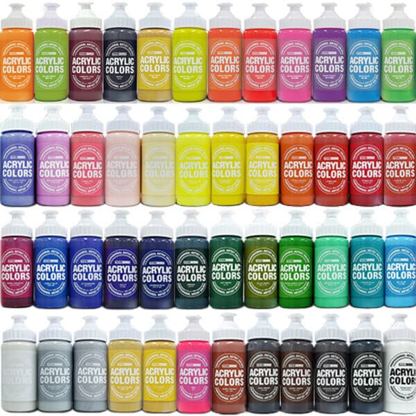 제노컴퍼니 종이나라 비비드 아크릴물감 220ml 12색 세트