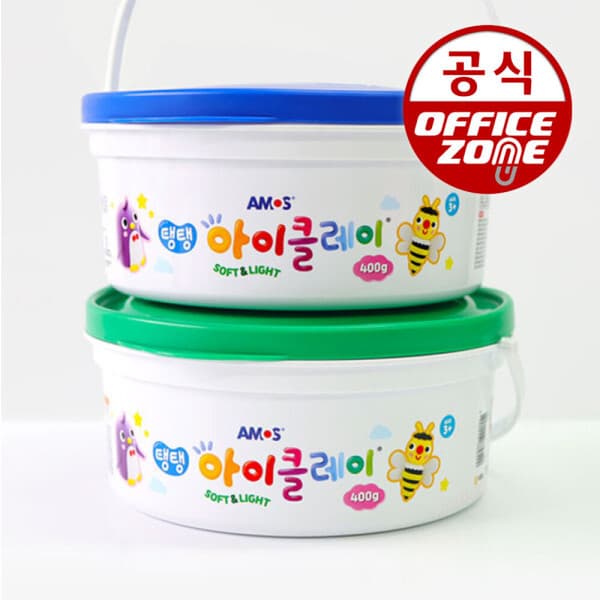 오피스존(주) 아모스 탱탱 아이클레이 400g 버킷 낱색