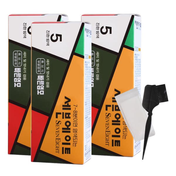 COSMATE 세븐에이트 새치 염색약 2개 1개더 5호
