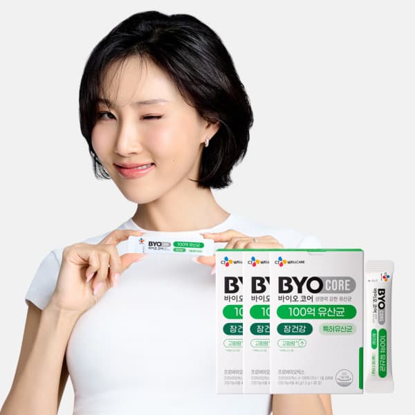 CJ웰케어스타배송 바이오코어 건강한 생유산균 100억 30포 3박스
