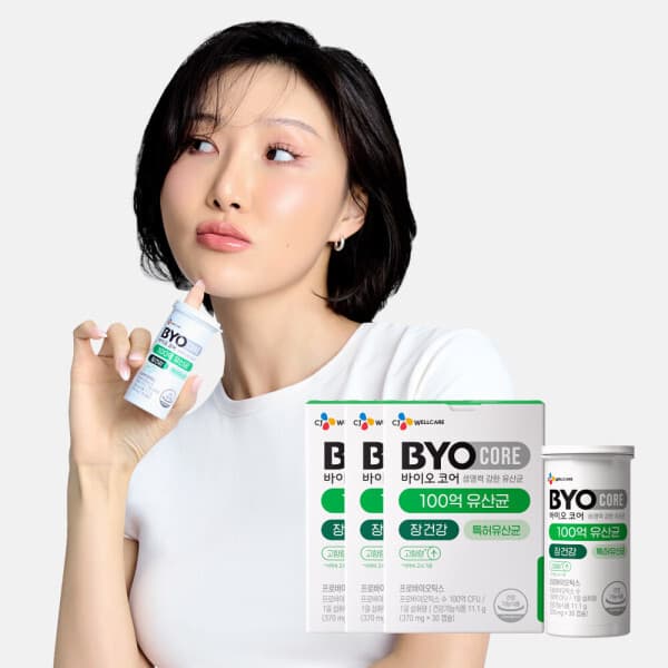 CJ웰케어스타배송 바이오코어 100억 유산균 30캡슐 3박스