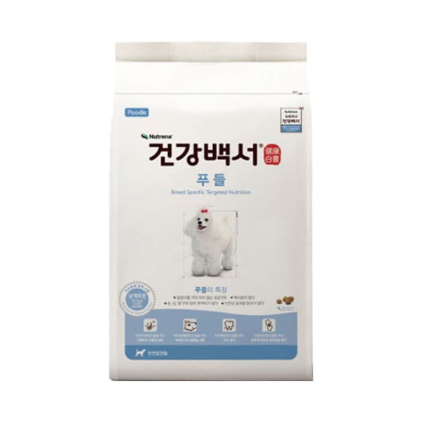 아지유통1 건강백서 푸들 1.2kg 강아지 견종별 사료 푸들전용 - 최저가 28,000원