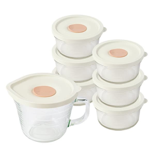 GS_SHOP_TV 글라스락 렌지쿡 촉촉한 햇밥용기 6개+계란찜용기 1개 - 최저가 29,900원